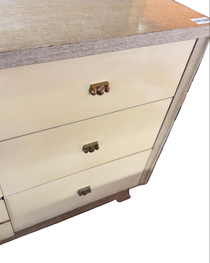 60"W 9-Drawer Wooden Cream Dresser