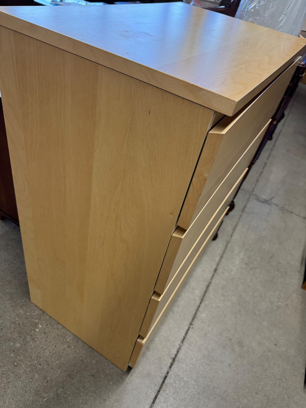 32"W Wooden 4-Drawer Dresser
