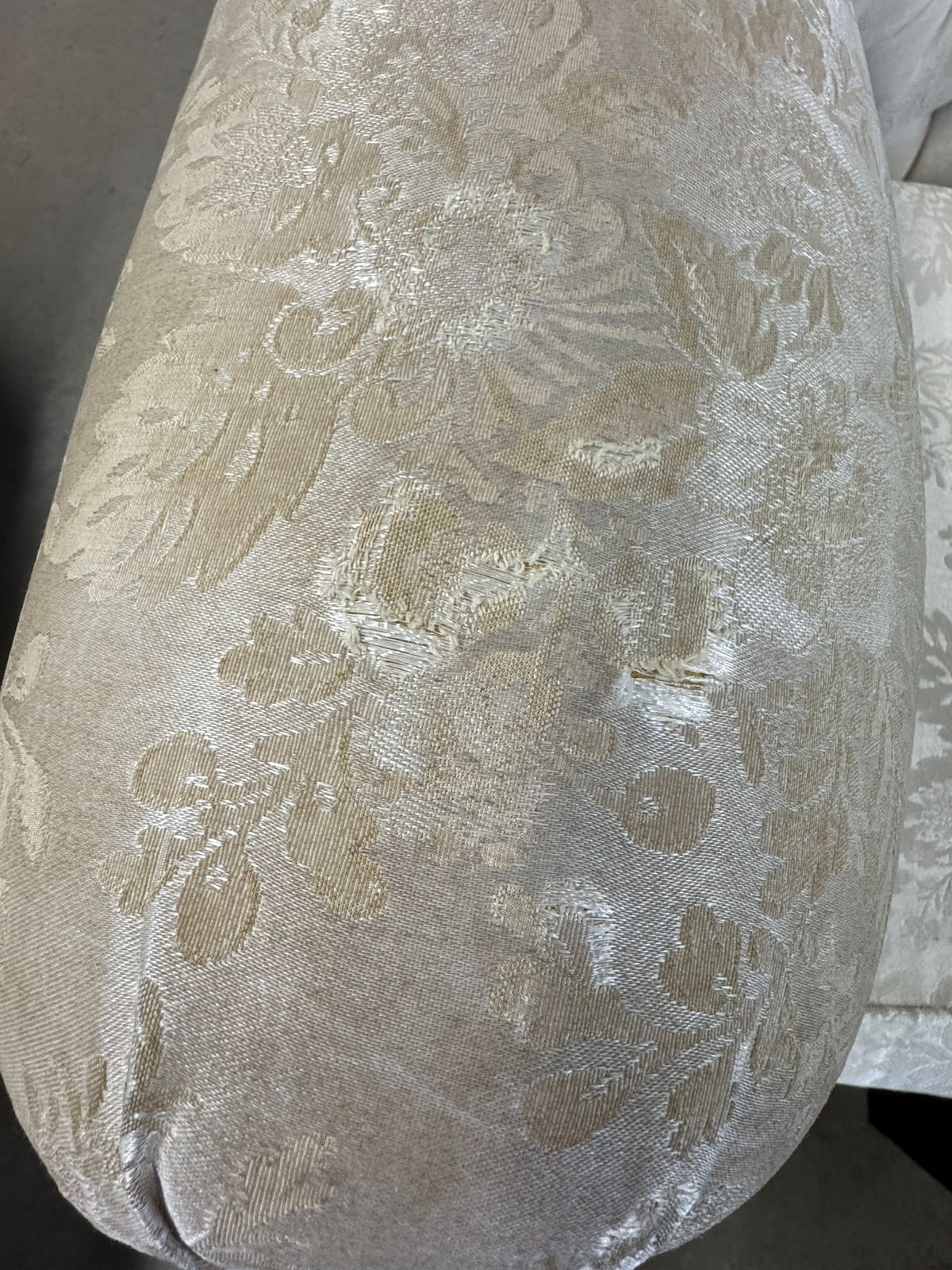 61"W White 2-Seater Couch