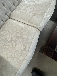 61"W White 2-Seater Couch