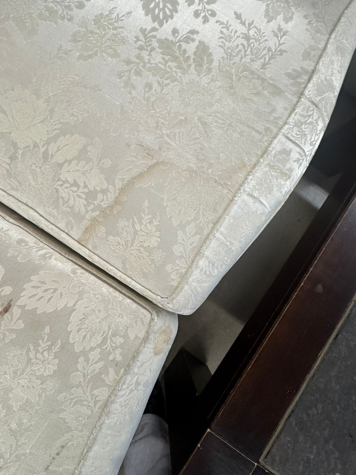 61"W White 2-Seater Couch