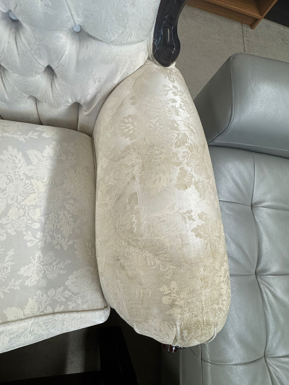 61"W White 2-Seater Couch