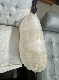 61"W White 2-Seater Couch