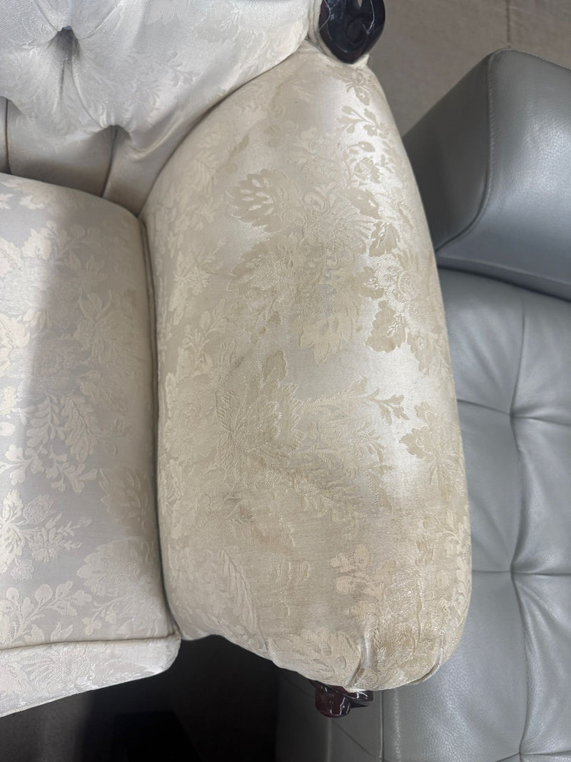 61"W White 2-Seater Couch