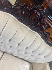 61"W White 2-Seater Couch