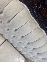 61"W White 2-Seater Couch