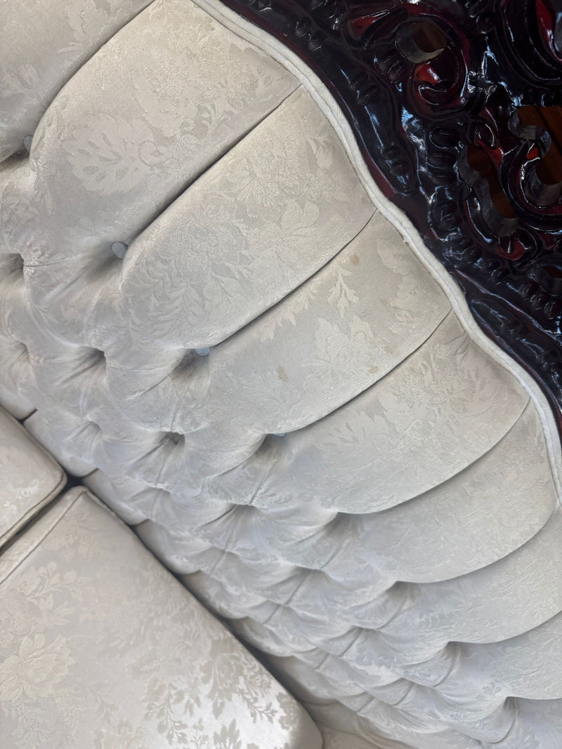 61"W White 2-Seater Couch