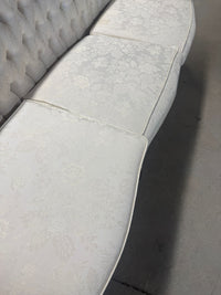 85"W White 3-Seater Couch