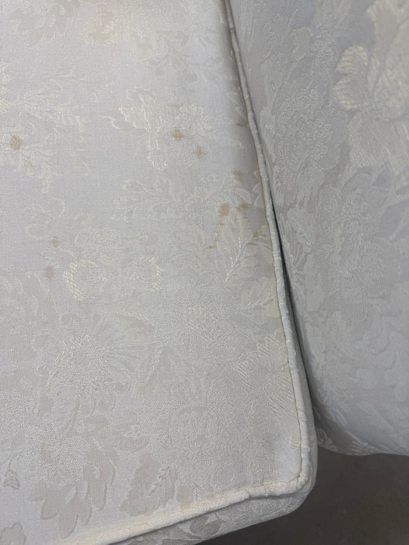 85"W White 3-Seater Couch