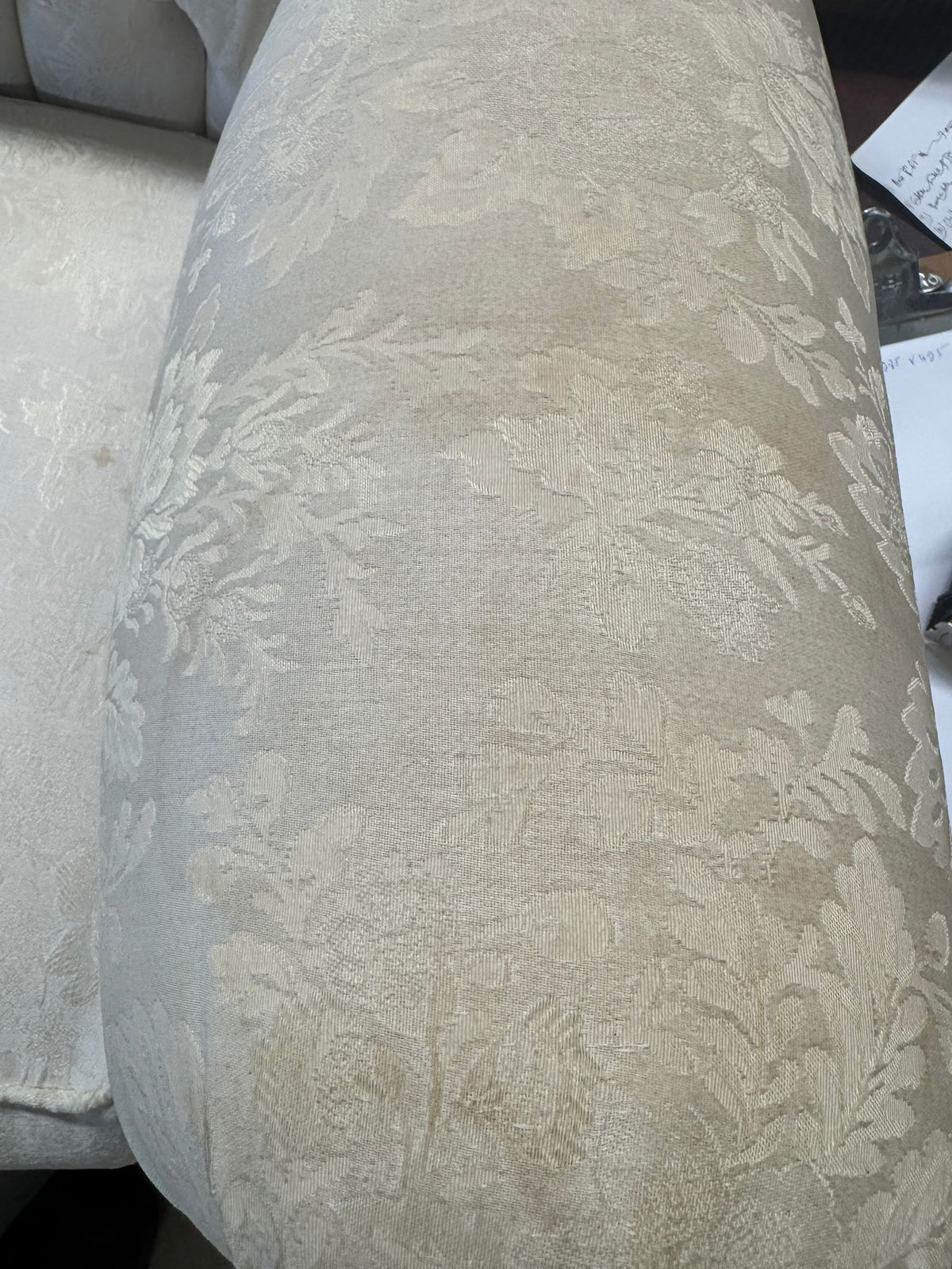 85"W White 3-Seater Couch