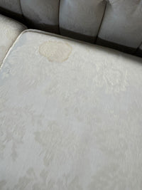 85"W White 3-Seater Couch