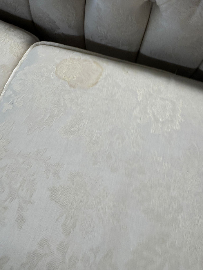 85"W White 3-Seater Couch