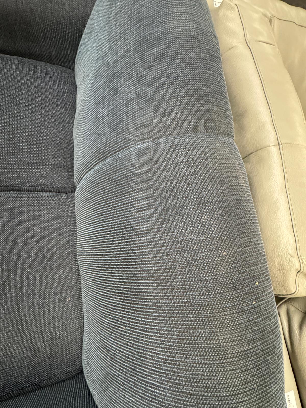 61"W 2-Seater Blue couch