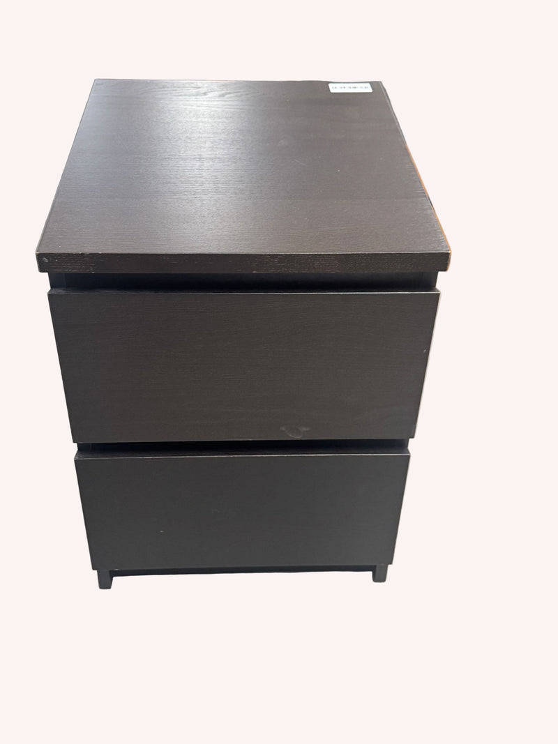 16"W 2-Drawer Wooden Night Stand