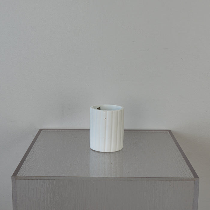 White Cement Flower Pot