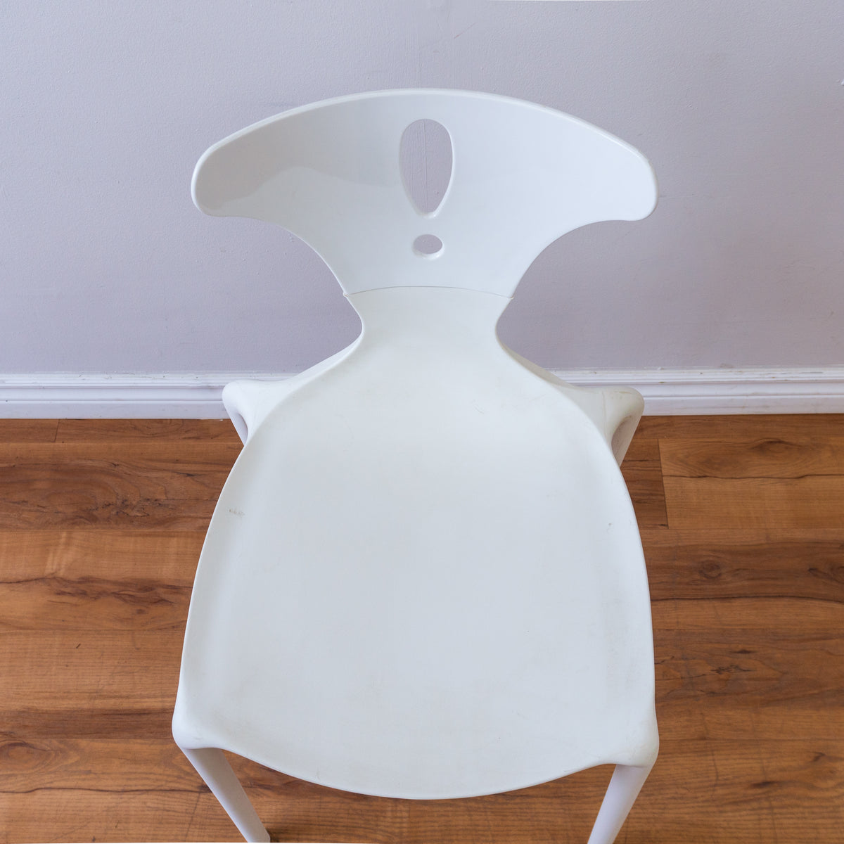 White Owen Chair with White Acrylic Back Rest