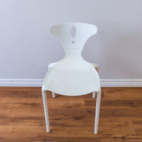 White Owen Chair with White Acrylic Back Rest