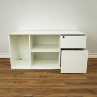 Locking Cabinet in White (Right Drawers)