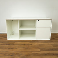 Locking Cabinet in White (Right Drawers)