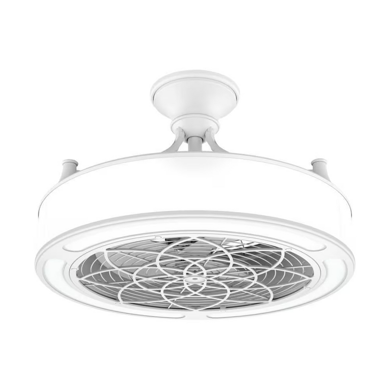 Windara 22" White Ceiling Fan w/ Dimmable Integrated LED Light Kit & Remote