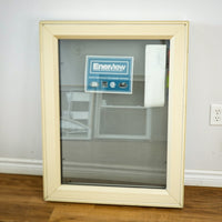 37.5x29.25-Inch Cherry Int. & Cream Ext. Casement Window with Screen & Lock