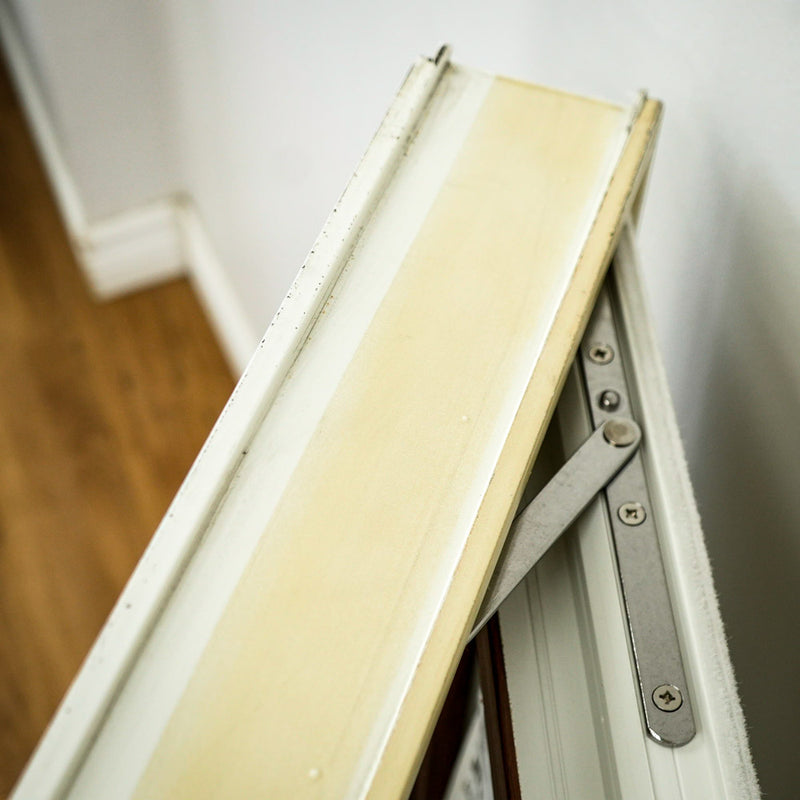 37.5x29.25-Inch Cherry Int. & Cream Ext. Casement Window with Screen & Lock