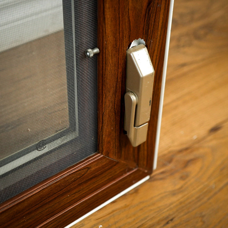 37.5x29.25-Inch Cherry Int. & Cream Ext. Casement Window with Screen & Lock