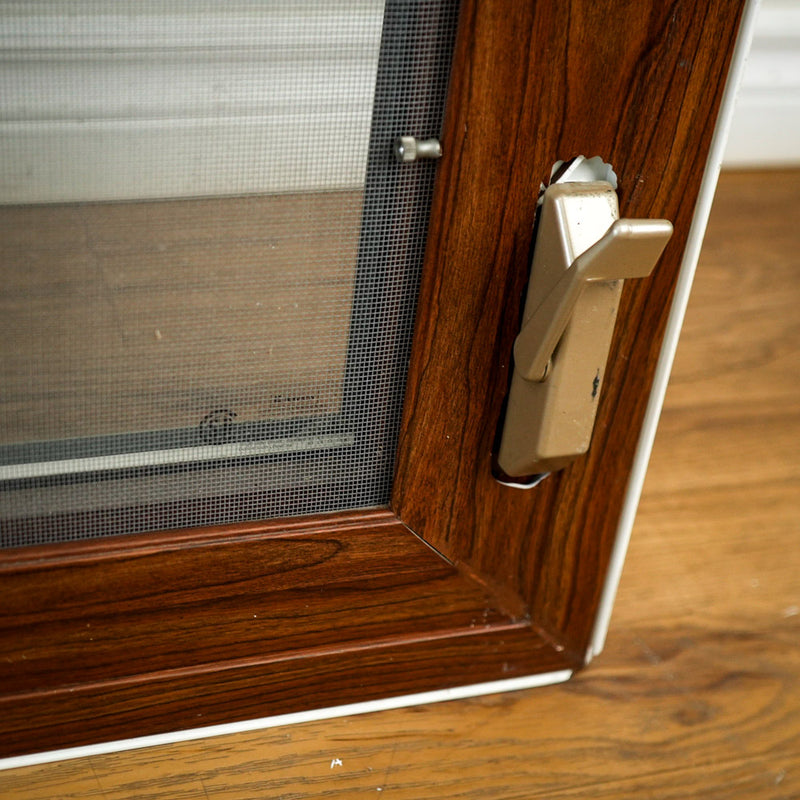 37.5x29.25-Inch Cherry Int. & Cream Ext. Casement Window with Screen & Lock