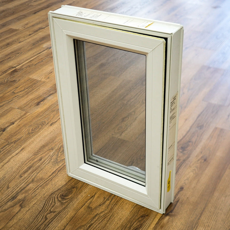 28x18-Inch Awning Window in White with Sash Lock and Screen