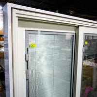 71x80-Inch Sliding Patio Door Brown Ext. w/ Built-In Blinds & Privacy Lock