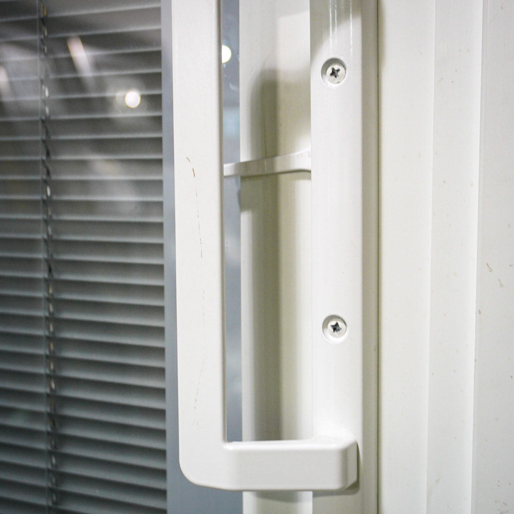 71x80-Inch Sliding Patio Door Brown Ext. w/ Built-In Blinds & Privacy Lock