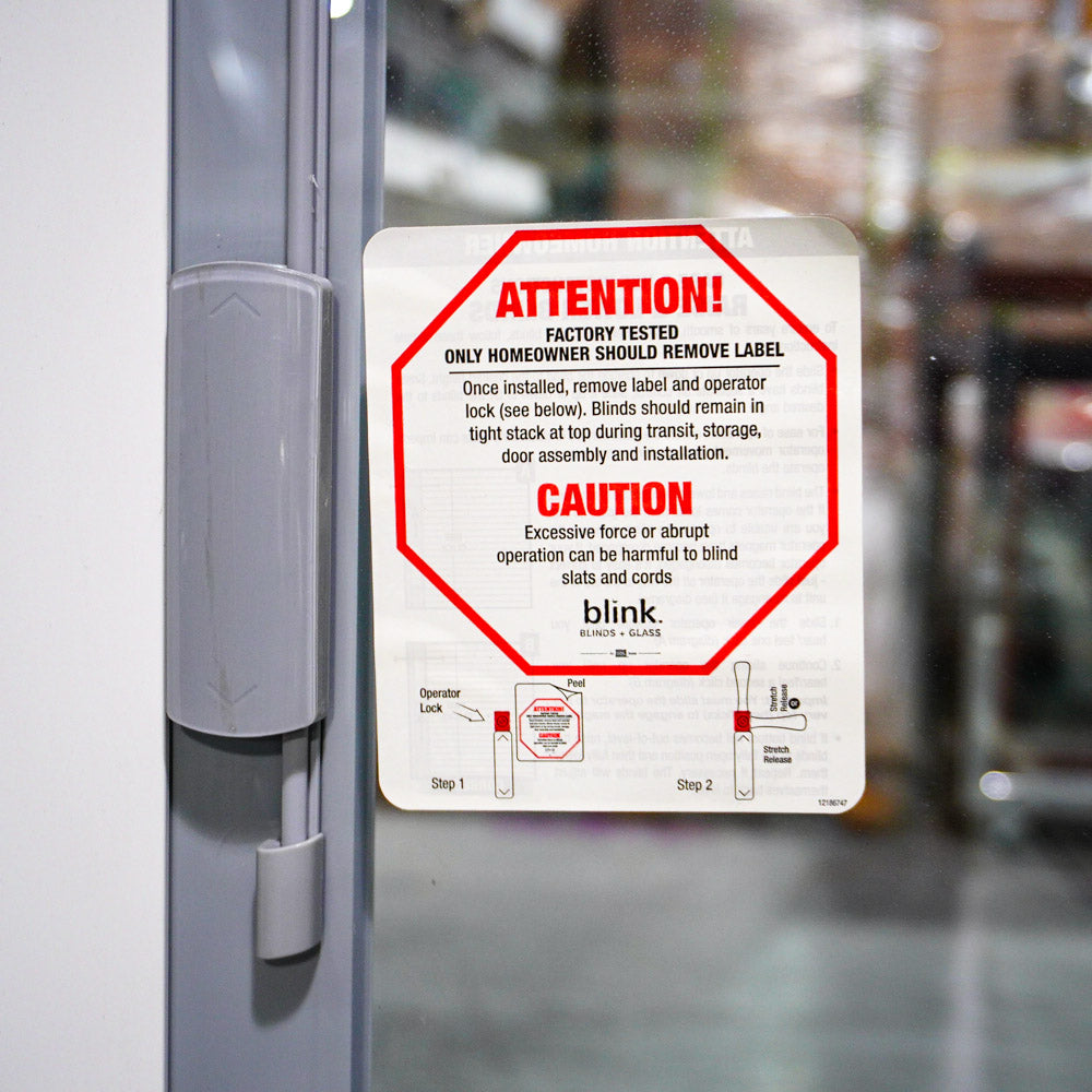 71x80-Inch Sliding Patio Door Brown Ext. w/ Built-In Blinds & Privacy Lock