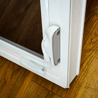 28x18-Inch Awning Window in White with Sash Lock and Screen