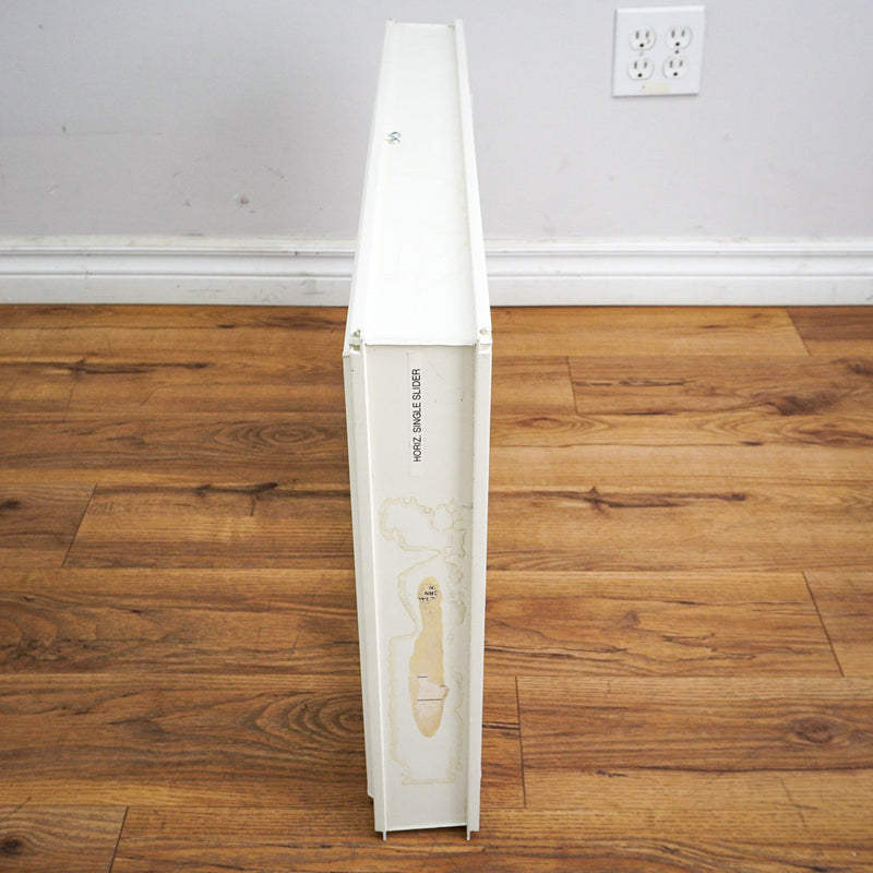 28x18-Inch Horizontal Single Slider Window in White with Screen