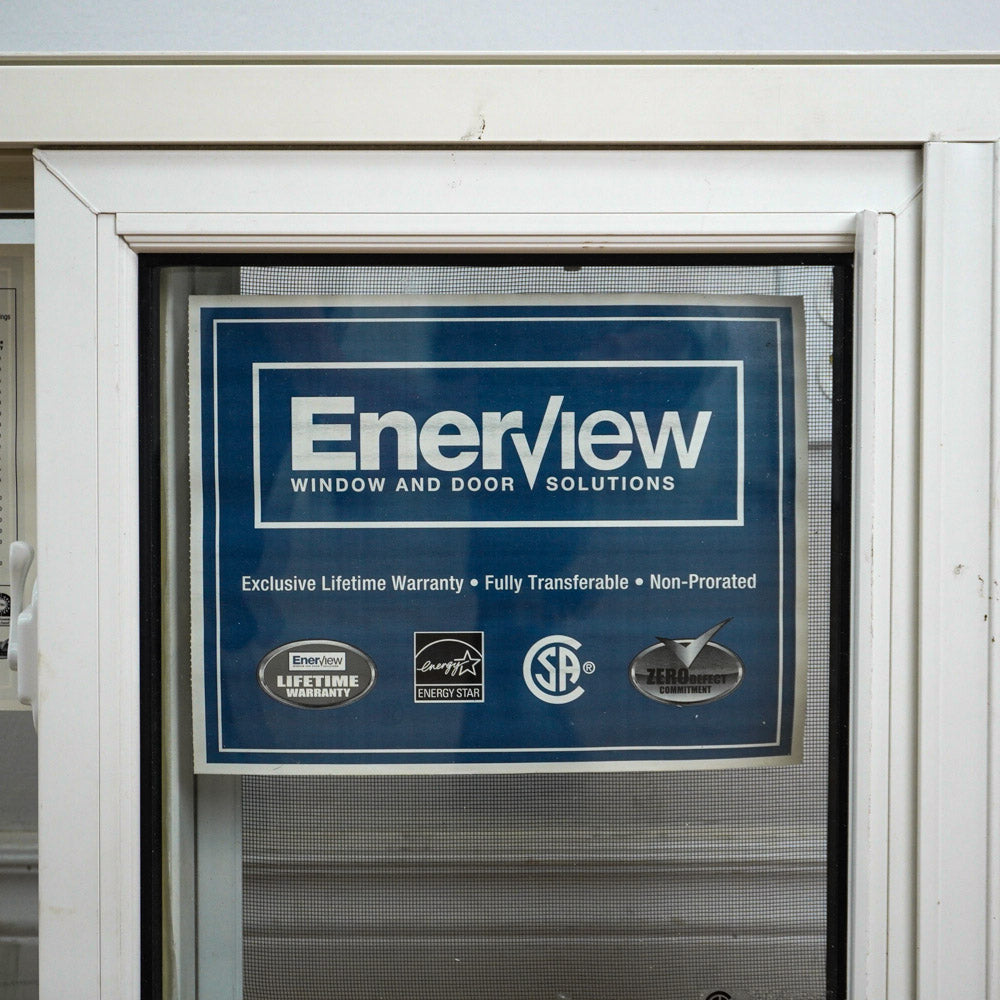28x18-Inch Horizontal Single Slider Window in White with Screen