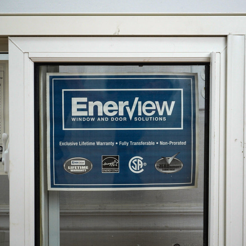28x18-Inch Horizontal Single Slider Window in White with Screen