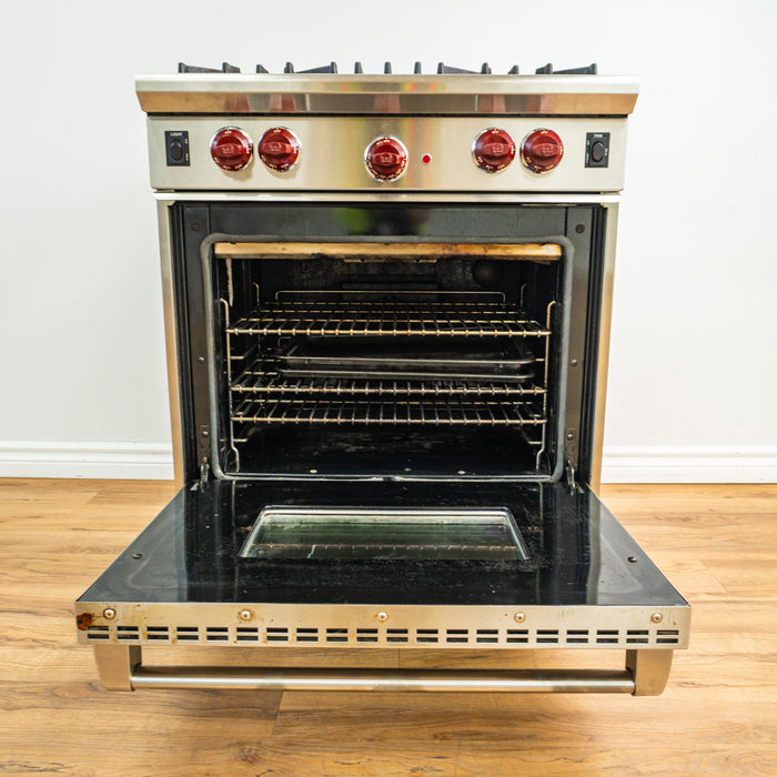 30 Inch Pro-Style Gas Range with 4 Burners: Stainless Steel, Natural Gas