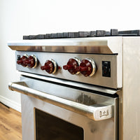 30 Inch Pro-Style Gas Range with 4 Burners: Stainless Steel, Natural Gas