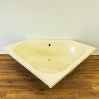 MAAX Vichy Acrylic Corner Bathtub - Biscuit