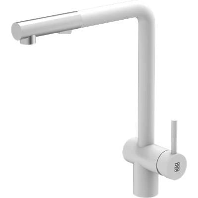 Piato 30 Kitchen Faucet - White/Brushed