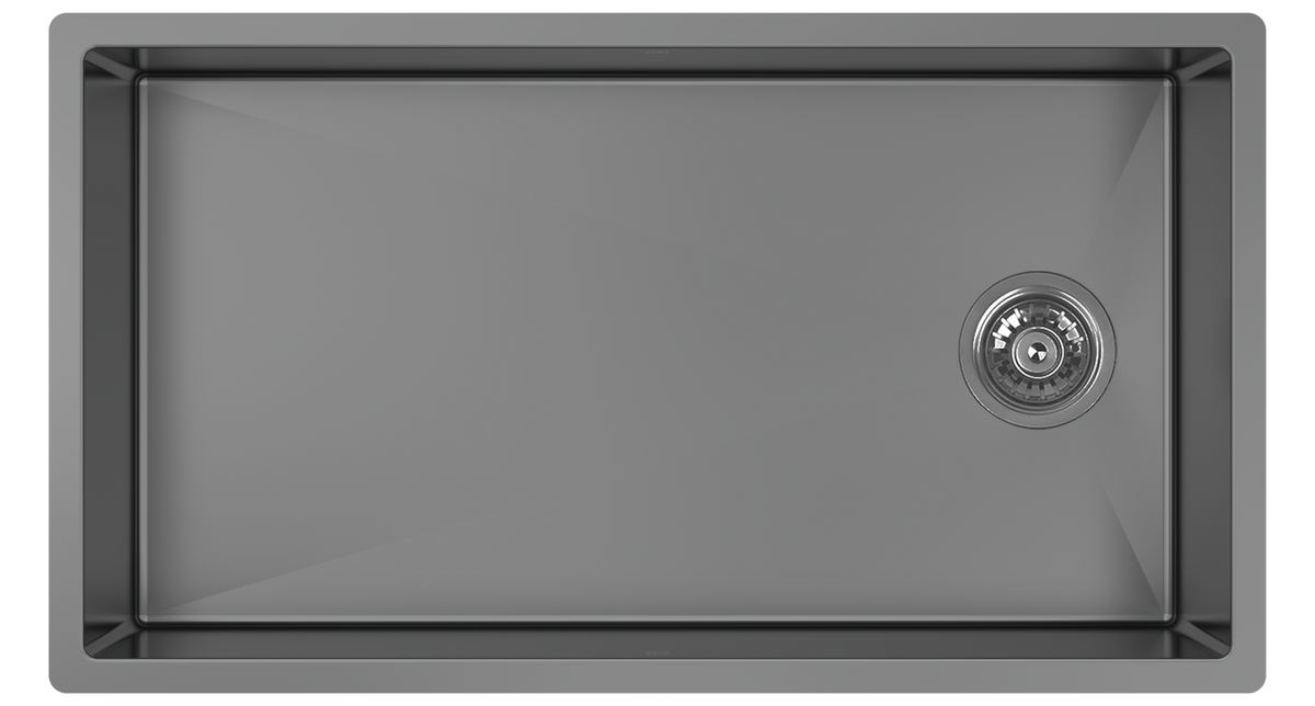 Zomodo Cayman 32 in. Super Single Kitchen Sink - Black Pearl (CAC762-BK (32 in. x18 in.)