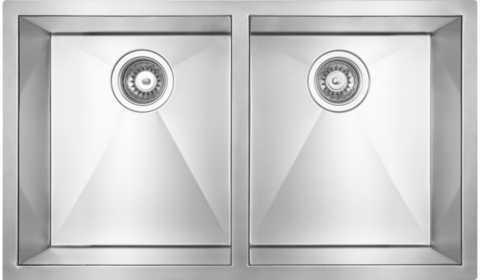 Zomodo Cube 31 in. Double 50/50 Kitchen Sink - CRC356D