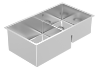 Zomodo Montego Low Divide 31 in. 60/40 Double Sink - MOC457DC (31 in. x 18 in.)