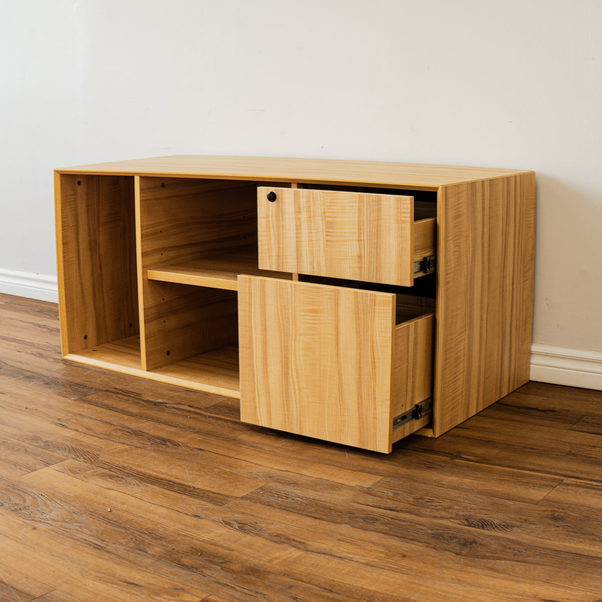 Locking Cabinet w/ 2 Drawers in Woodgrain