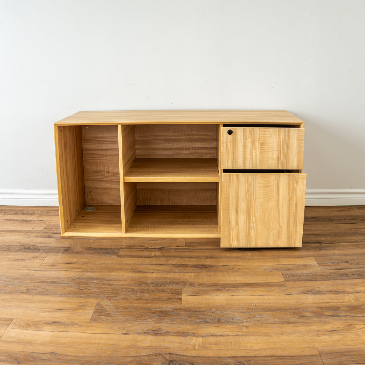 Locking Cabinet w/ 2 Drawers in Woodgrain