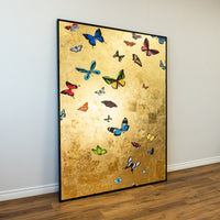 "A Trip To The Sky I" Gold Framed Wall Art - 54 x 72-inch