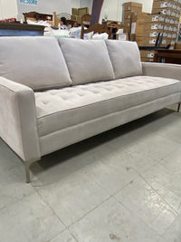 Modern Grey Upholstered 3 Seat Sofa