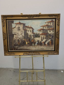 Artwork - Optner - Cobblestone Street of a Spanish Style Village