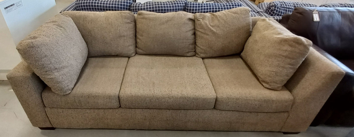 87-Inch Beige Three Seater Sofa