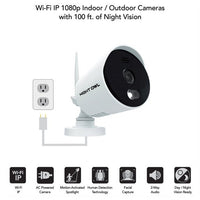 10-Channel 1080P 1TB NVR Security Camera System with 4 AC Wireless Bullet Spotlight Cameras